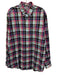 Peter Millar Size L Purple & Multi Print Cotton Plaid Men's Long Sleeve Shirt Purple & Multi Print / L