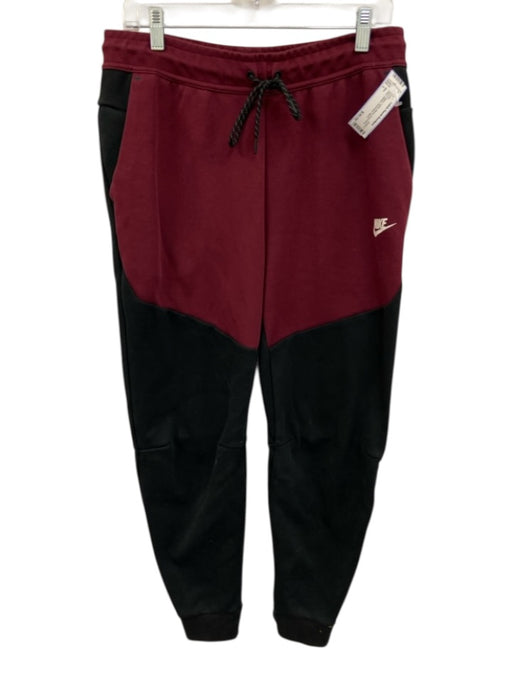 Nike Size L Red & Black Cotton Blend Athletic Men's Pants Red & Black / L