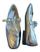 Steve Madden Shoe Size 8 Silver Leather Almond Toe Buckle Strap Flats Flats Silver / 8