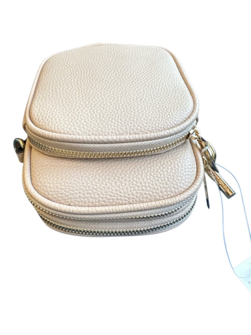 Anthropologie Cream Vegan Leather Outer Pocket Strap Included Bag Cream / One Size