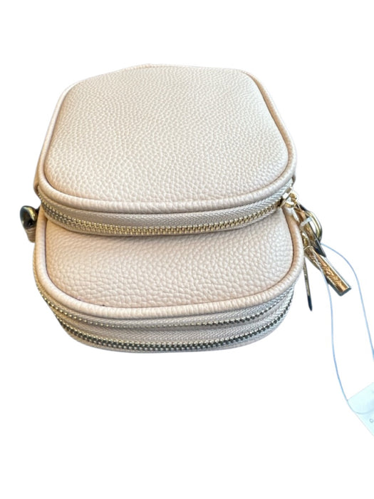 Anthropologie Cream Vegan Leather Outer Pocket Strap Included Bag Cream / One Size