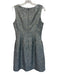 Lela Rose Size 6 Blue & Gold Polyester Blend Metallic Thread Sleeveless Dress Blue & Gold / 6