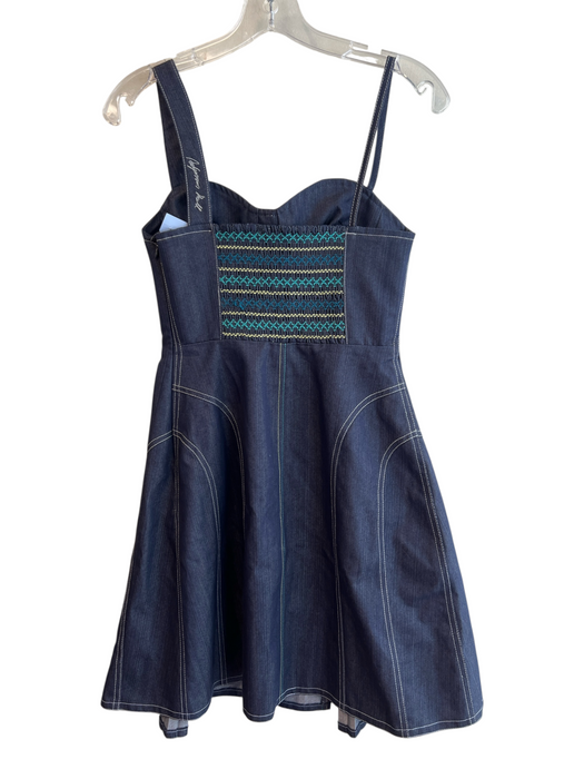 Andersson Bell Size XS Blue Polyester Seam Detail Pleated Detail Dress Blue / XS