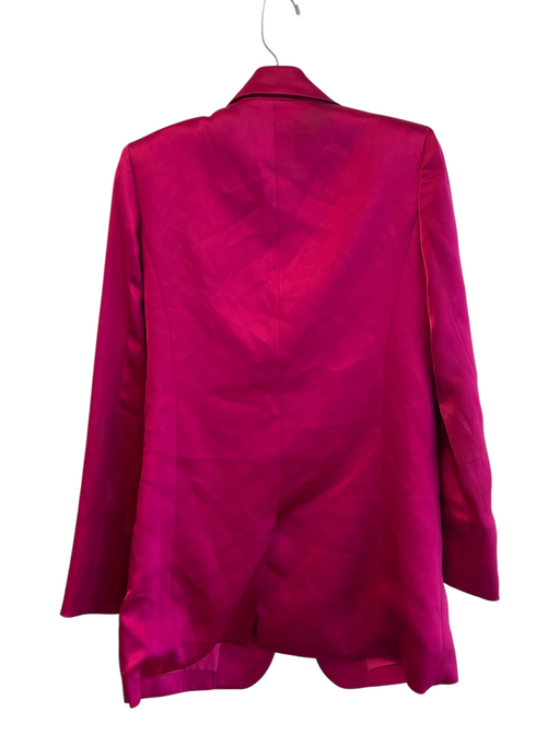 Alice + Olivia Size 0 Pink Triacetate Long Sleeve Shoulder Pads Collar Jacket Pink / 0