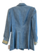 Susanna Beverly Hills Size Est L Blue No Fabric Tag Lapel Gold detail Jacket Blue / Est L