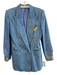 Susanna Beverly Hills Size Est L Blue No Fabric Tag Lapel Gold detail Jacket Blue / Est L