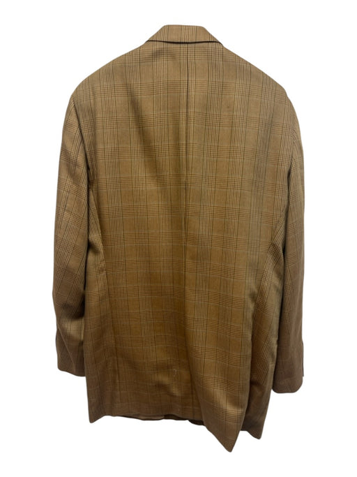 Giorgio Armani Brown & Multi Silk Blend Plaid 2 Button Men's Blazer Brown & Multi / 42