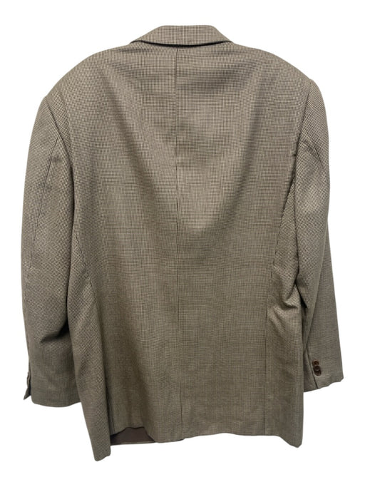 Armani Collezioni Brown & Beige Cashmere Houndstooth 2 Button Men's Blazer Brown & Beige / 42R