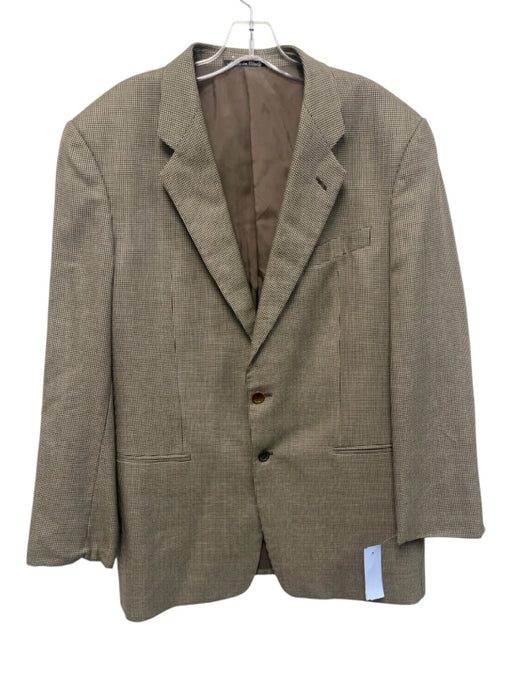Armani Collezioni Brown & Beige Cashmere Houndstooth 2 Button Men's Blazer Brown & Beige / 42R
