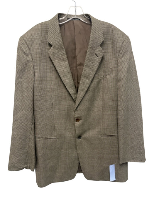 Armani Collezioni Brown & Beige Cashmere Houndstooth 2 Button Men's Blazer Brown & Beige / 42R