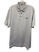 Peter Millar Size L White & Blue Synthetic Striped Polo Athleisure Short Sleeve White & Blue / L
