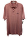 Peter Millar Size L Red & White Synthetic Striped Polo Athleisure Short Sleeve Red & White / L