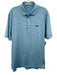 Peter Millar Size L Blue & Green Synthetic Striped Polo Athleisure Short Sleeve Blue & Green / L
