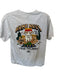 Size M Gray & Navy Print Cotton Football Men's T-Shirt Gray & Navy Print / M