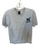Size M Gray & Navy Print Cotton Football Men's T-Shirt Gray & Navy Print / M