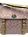 Coach Pink & Beige Canvas & Leather Patent Leather Monogram Turnlock Bag Pink & Beige / Medium