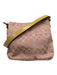 Coach Pink & Beige Canvas & Leather Patent Leather Monogram Turnlock Bag Pink & Beige / Medium