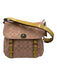 Coach Pink & Beige Canvas & Leather Patent Leather Monogram Turnlock Bag Pink & Beige / Medium