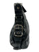 Coach Black Patent Leather Zip Close Buckle Shoulder Strap Silver hardware Bag Black / Large