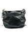 Coach Black Patent Leather Zip Close Buckle Shoulder Strap Silver hardware Bag Black / Large