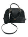 Coach Black Leather Zip Close Logo Top Handle Crossbody Strap Bag Black / Large