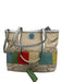 Coach Tan, Silver, & Multi Canvas & Leather Zip Close Monogram Patch Tote Bag Tan, Silver, & Multi / Medium