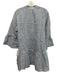 Sabbia Di Lino Size L Gray Blue Linen 3/4 Bell Sleeve 1/2 Button Pleated Dress Gray Blue / L