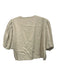 Bleu Blanc Rouge Size S Beige Viscose & Rayon Short Puff Sleeve 1 Button Jacket Beige / S
