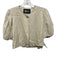 Bleu Blanc Rouge Size S Beige Viscose & Rayon Short Puff Sleeve 1 Button Jacket Beige / S