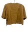 Bleu Blanc Rouge Size S Brown Viscose & Rayon Short Puff Sleeve 1 Button Jacket Brown / S