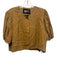 Bleu Blanc Rouge Size S Brown Viscose & Rayon Short Puff Sleeve 1 Button Jacket Brown / S