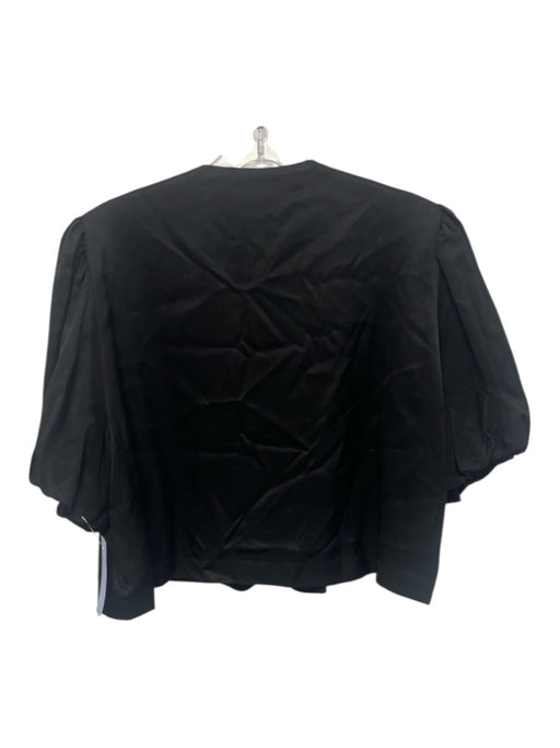 Bleu Blanc Rouge Size XS Black Viscose & Rayon Short Puff Sleeve 1 Button Jacket Black / XS