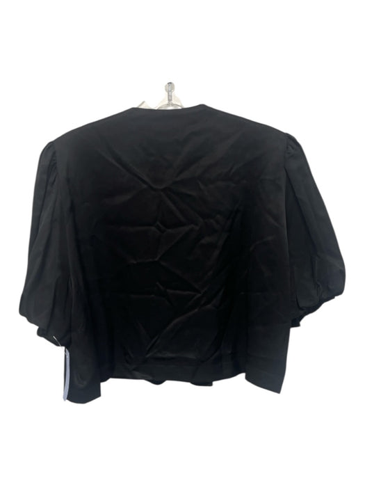 Bleu Blanc Rouge Size XS Black Viscose & Rayon Short Puff Sleeve 1 Button Jacket Black / XS