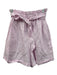 Sabbia Di Lino Size XS Pink & White Linen Elastic Paperbag Waist Stripe Shorts Pink & White / XS