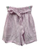 Sabbia Di Lino Size M Pink & White Linen Elastic Paperbag Waist Stripe Shorts Pink & White / M