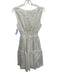 Sabbia Di Lino Size M White Linen Sleeveless Smocked Waist V Neck Mini Dress White / M