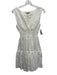 Sabbia Di Lino Size M White Linen Sleeveless Smocked Waist V Neck Mini Dress White / M