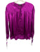 Catherine Gee Size M Purple Silk Long Sleeve Split Neck Tie Neck Top Purple / M