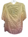 Christy Lynn Size 6 Yellow & Pink Linen & Silk Short Sleeve Floral Cutout Top Yellow & Pink / 6