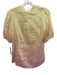 Christy Lynn Size 2 Yellow & Pink Linen & Silk Short Sleeve Floral Cutout Top Yellow & Pink / 2