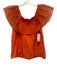 Bleu Blanc Rouge Size 38 Orange Polyester Pop Over Off Shoulder Top Orange / 38