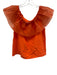 Bleu Blanc Rouge Size 38 Orange Polyester Pop Over Off Shoulder Top Orange / 38