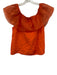Bleu Blanc Rouge Size 38 Orange Polyester Pop Over Off Shoulder Top Orange / 38