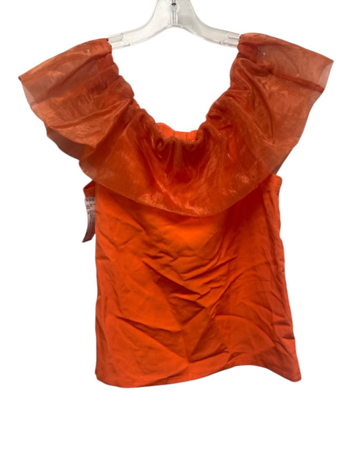Bleu Blanc Rouge Size 42 Orange Polyester Pop Over Off Shoulder Top Orange / 42