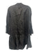 Sabbia Di Lino Size S Black Linen 3/4 Bell Sleeve 1/2 Button Pleated Dress Black / S