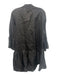 Sabbia Di Lino Size L Black Linen 3/4 Bell Sleeve 1/2 Button Pleated Dress Black / L