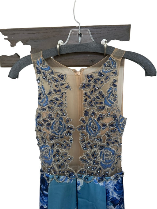 Patricia Bonaldi Size 4 Blue Floral Gown Blue / 4