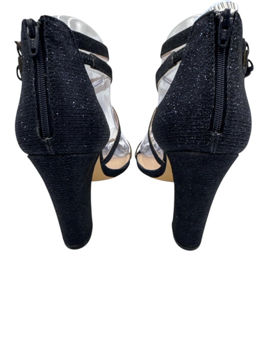 Nina Shoe Size 8 Midnight blue textile upper Glitter Ankle Buckle Sandals Midnight blue / 8