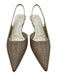 Sarto Shoe Size 10 Champagne Gold textile upper Glitter Pointed Toe Slingbacks Champagne Gold / 10