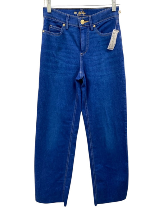 Lilly Pulitzer Size 00 Medium Wash Cotton Blend Denim Contrast Stitch Jeans Medium Wash / 00